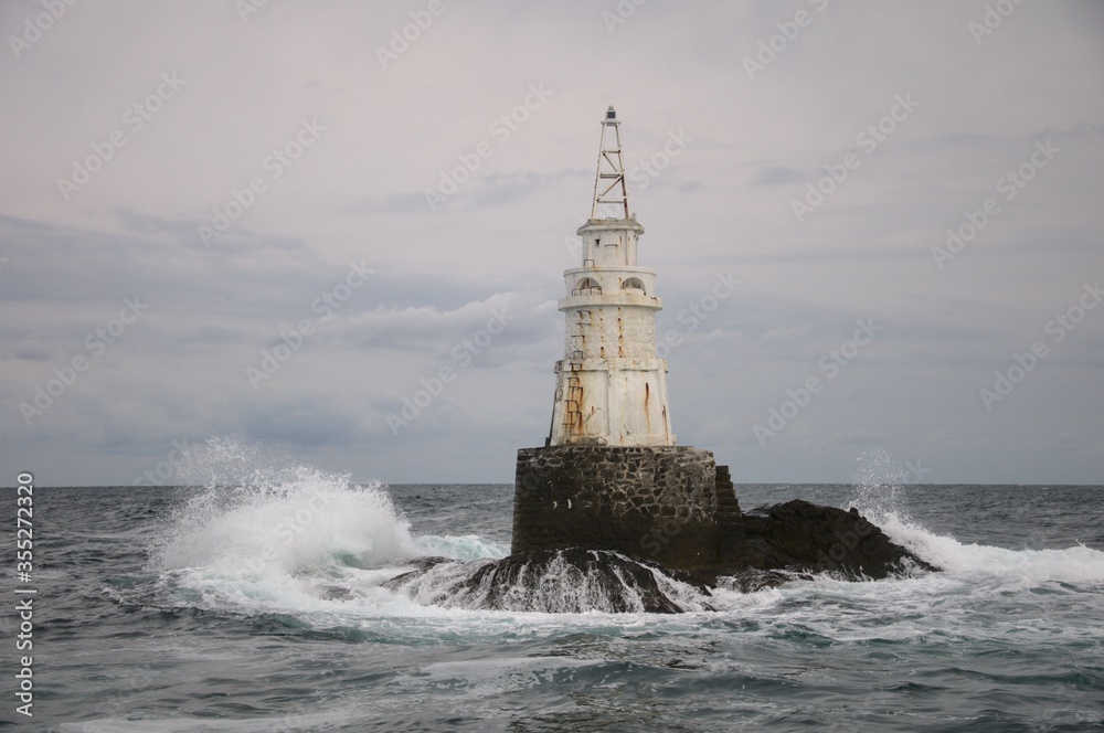 Old Lighthouse off the Shore of Ahtopol, Black Sea, Bulgaria