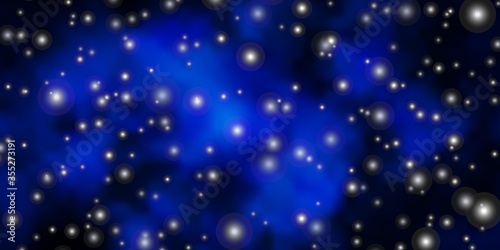 Wallpaper Mural Dark BLUE vector texture with beautiful stars. Colorful illustration in abstract style with gradient stars. Pattern for websites, landing pages. Torontodigital.ca