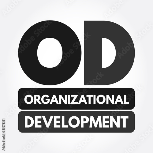 OD - Organizational Development acronym, business concept background