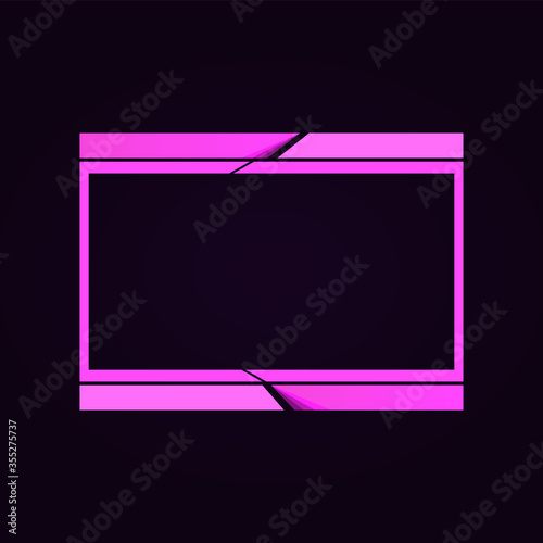 Streaming Screen Panel design for girls - VECTOR