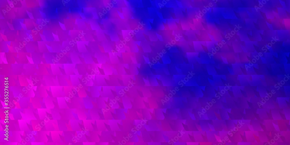 Light Purple, Pink vector background with triangles.