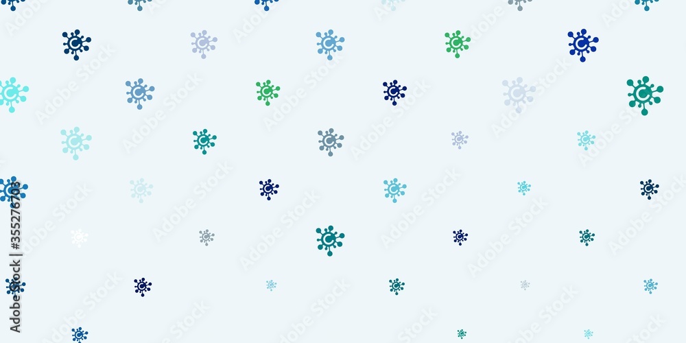 Light Blue, Green vector texture with disease symbols. Light Blue, Green vector texture with disease symbols.
