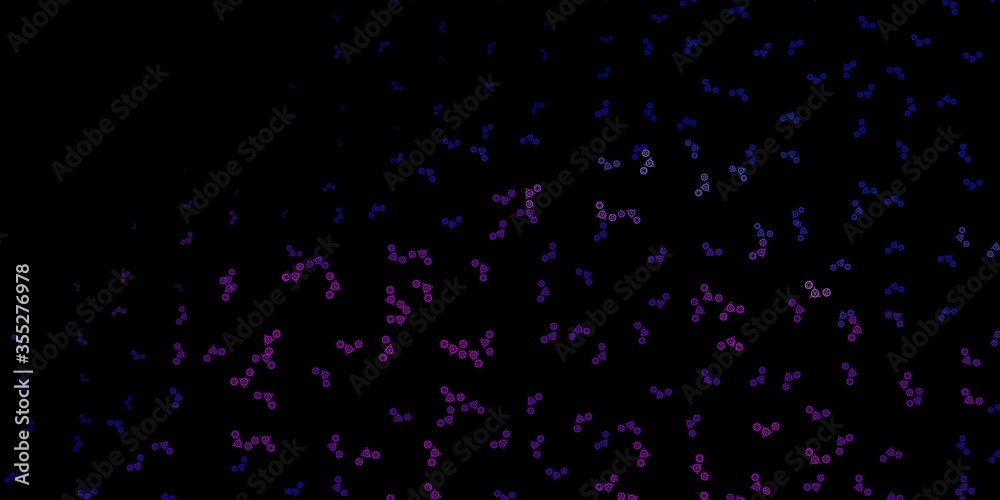 Dark Pink, Blue vector pattern with magic elements. Dark Pink, Blue vector pattern with magic elements.