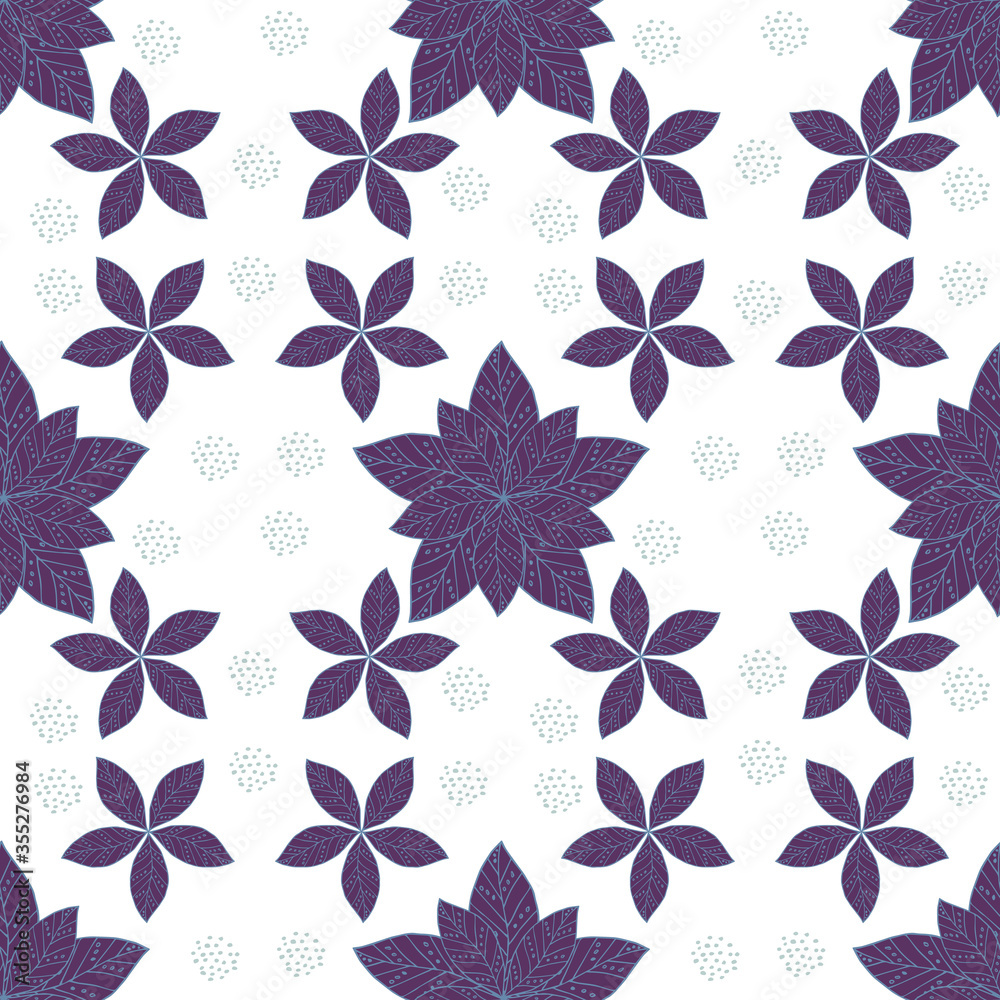 Leaf, branch set, scandinavian, doodle, color, seamless 18 Leaf, branch set, scandinavian, doodle, color, seamless 18