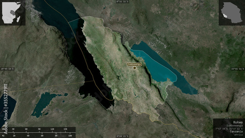 Rukwa, Tanzania - composition. Satellite photo