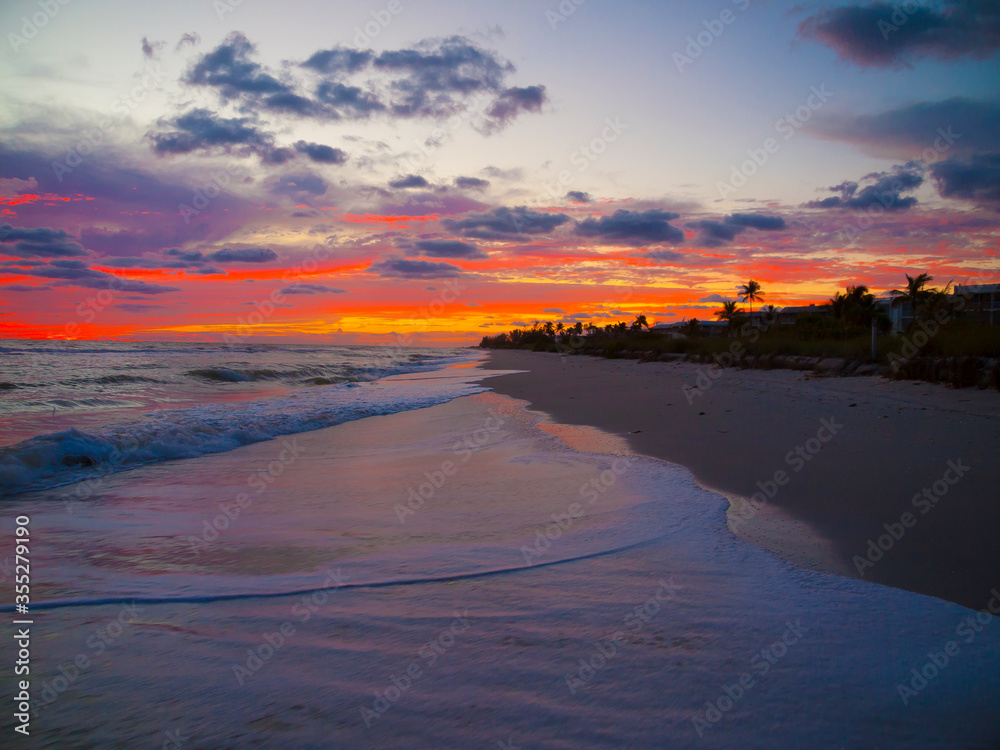 Glorious Colors of Sanibel Island Sunset, Florida, USA