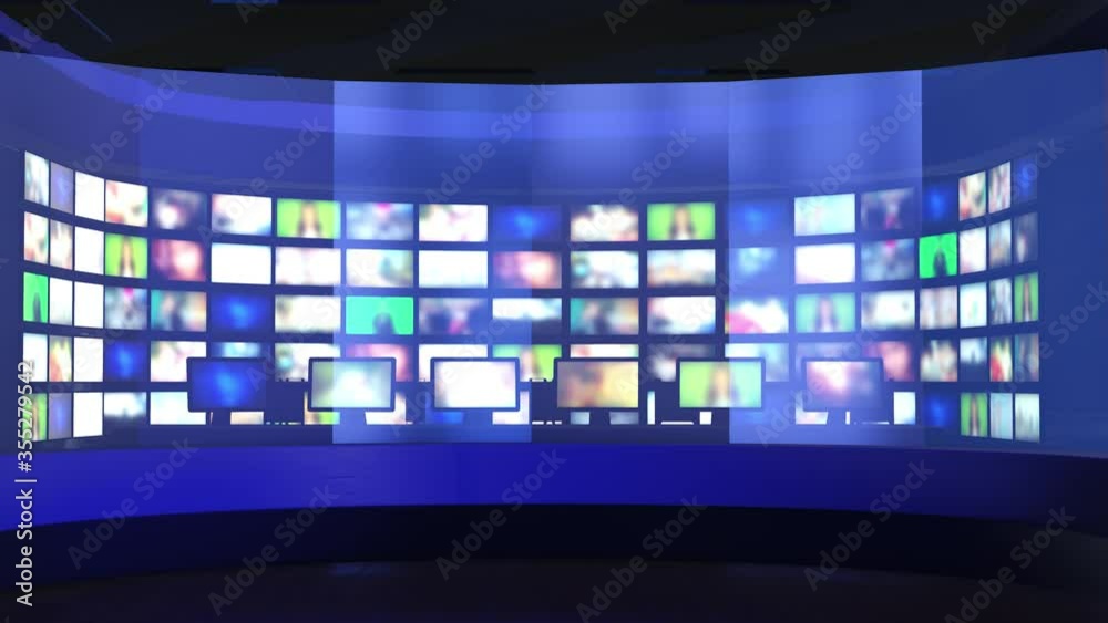 Blue TV Studio_Monitor Studio
