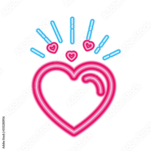 heart with lines design of love passion and romantic theme Vector illustration