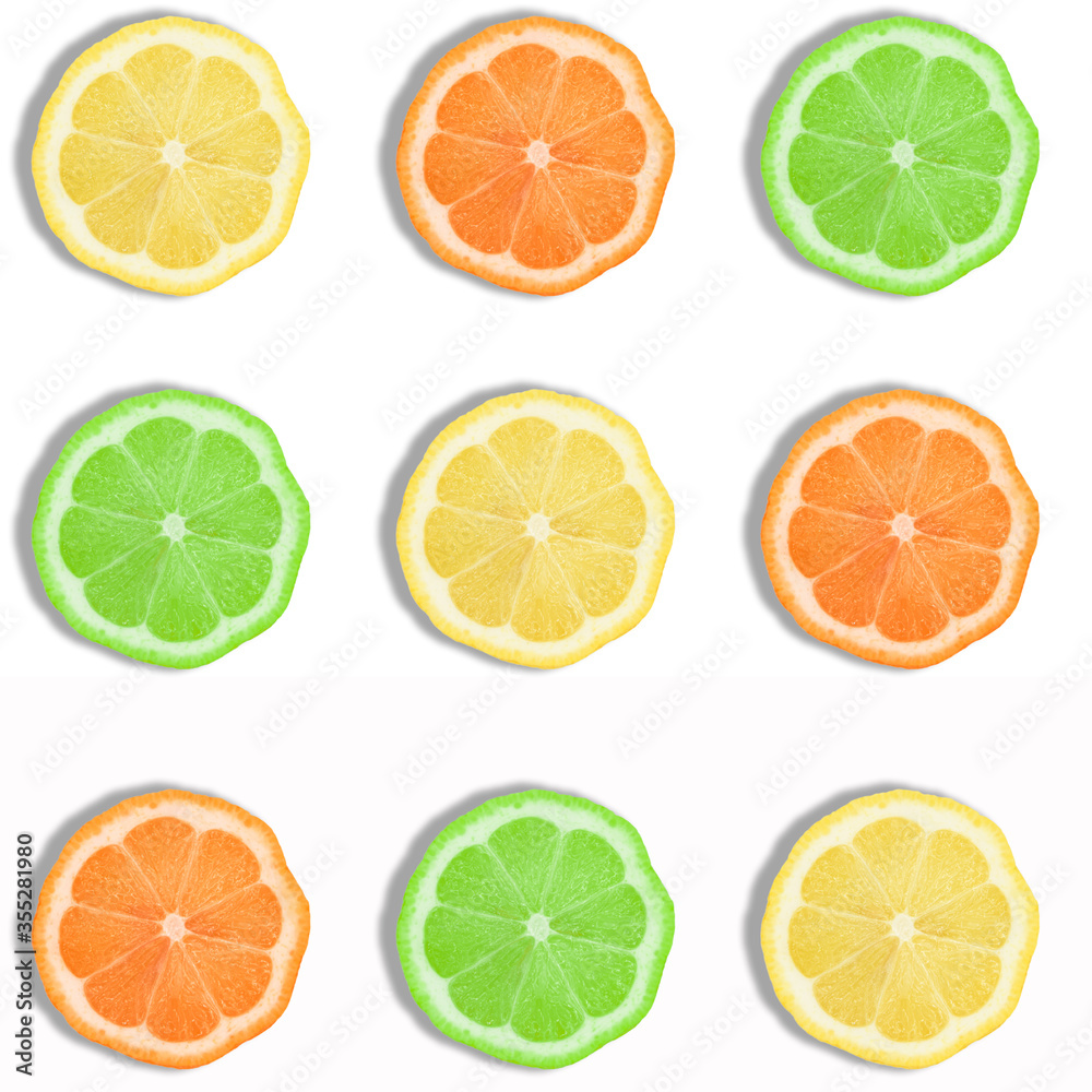 Obraz premium limoni arance lime agrumi vitamina 