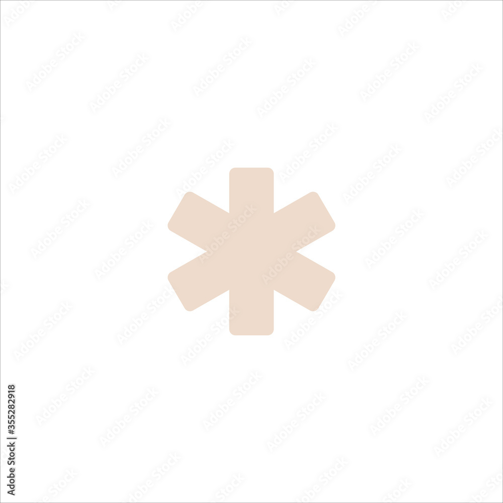 Fototapeta premium medical sign icon flat vector logo design trendy