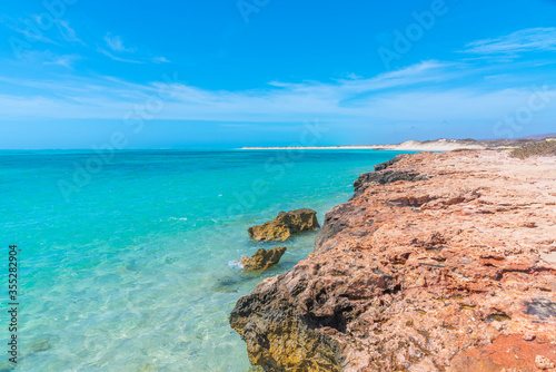 Beach at Cape range national park in Australia photo