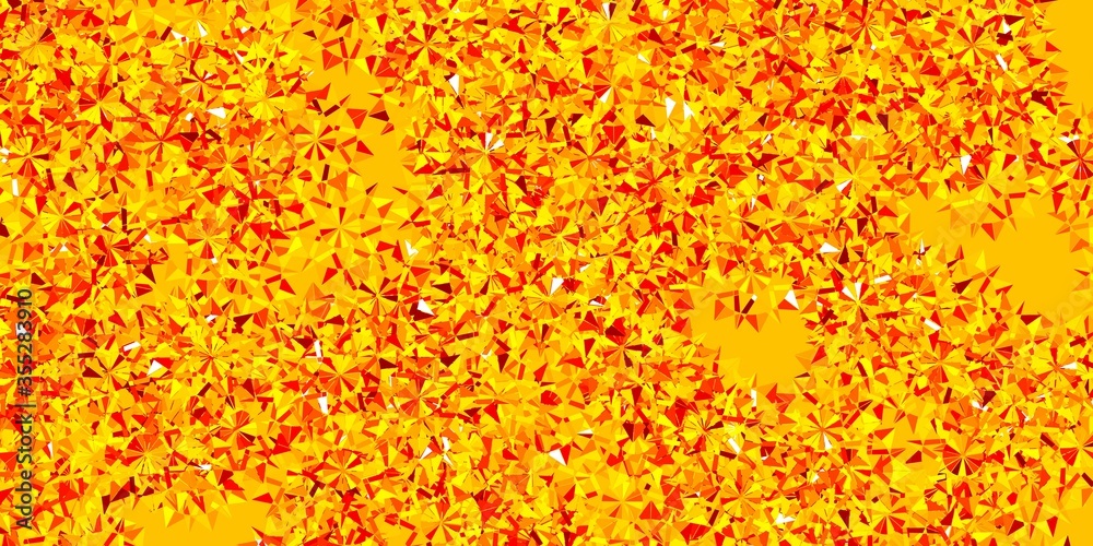 Light Orange vector texture with bright snowflakes. Light Orange vector texture with bright snowflakes.