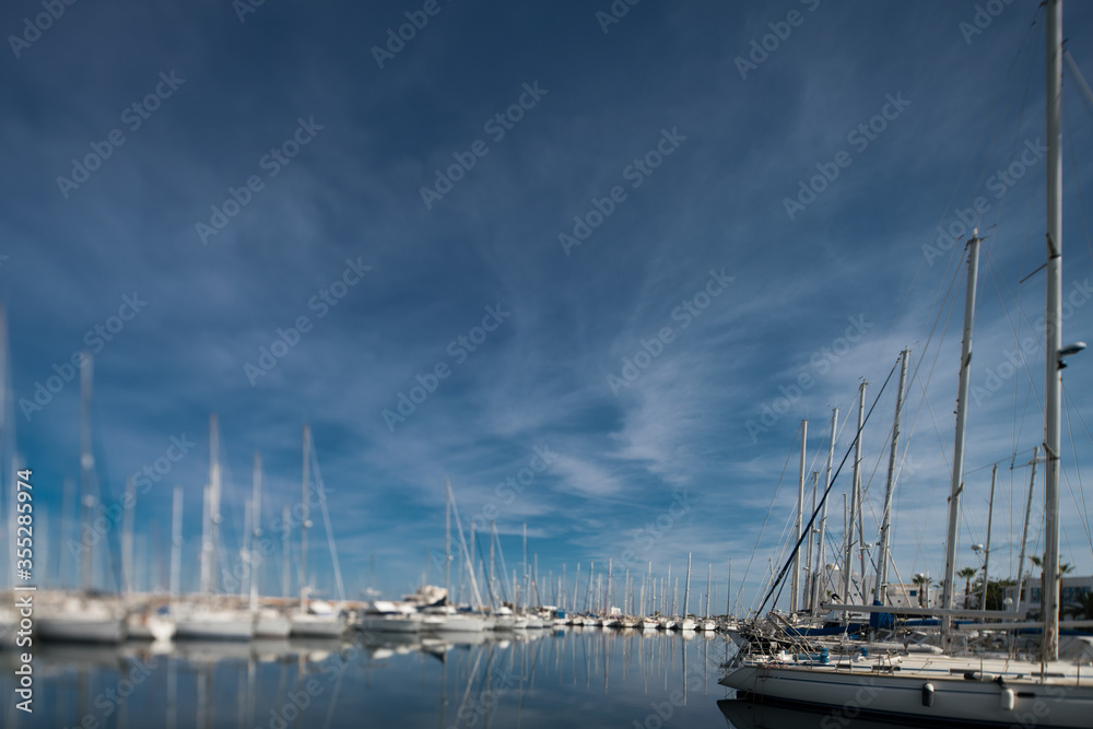 The marina of el kantaoui near Sousse; Tunisia .