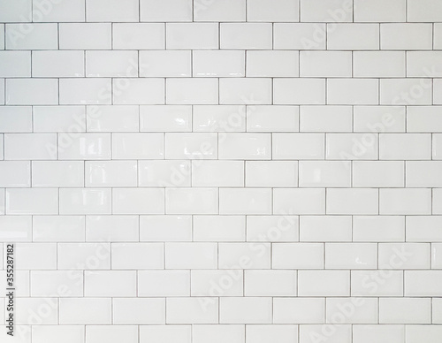White tile wall