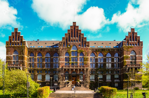 View on the University library exterior  in Lund, Skåne, Sweden photo