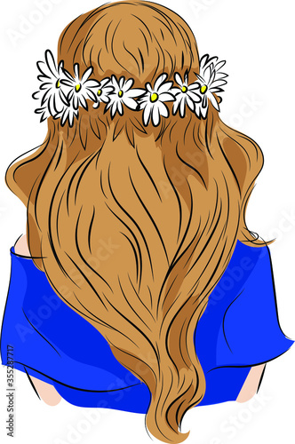 girl with a wreath