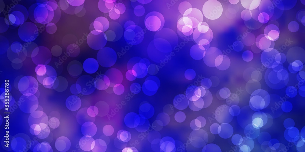 Light Purple vector template with circles. Abstract illustration with colorful spots in nature style. Design for your commercials.