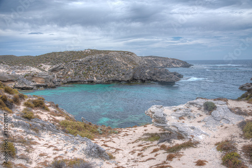 Fish hook bay at Rottnest island in Australia photo