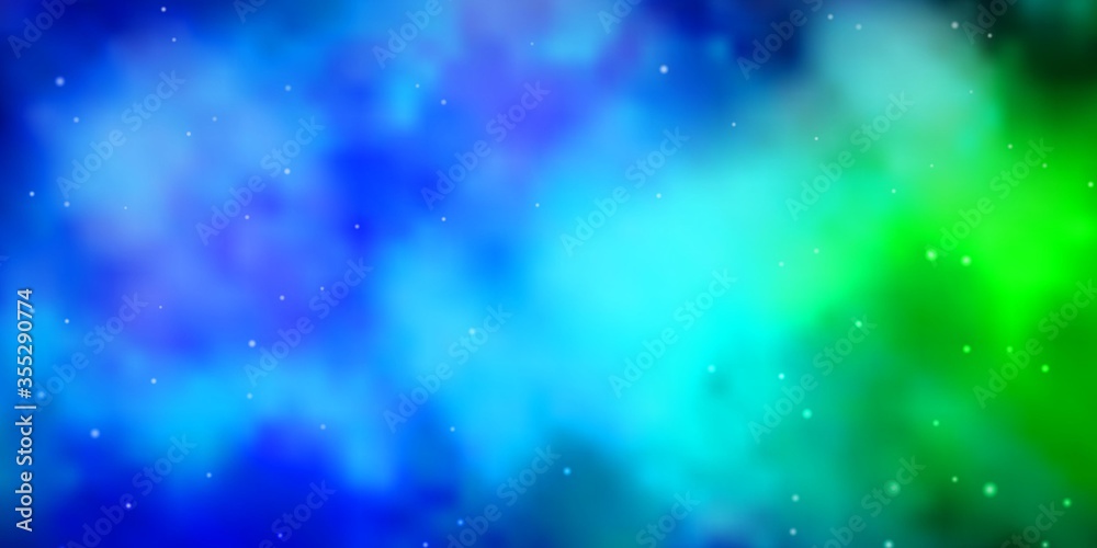 Light Blue, Green vector template with neon stars. Colorful illustration in abstract style with gradient stars. Pattern for wrapping gifts. Light Blue, Green vector template with neon stars. Colorful illustration in abstract style with gradient stars. Pattern for wrapping gifts.