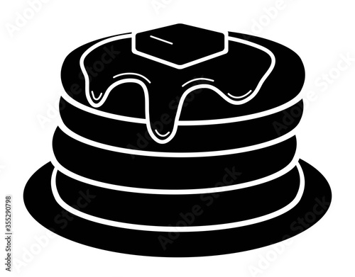 vector pile of pancakes with butter on top