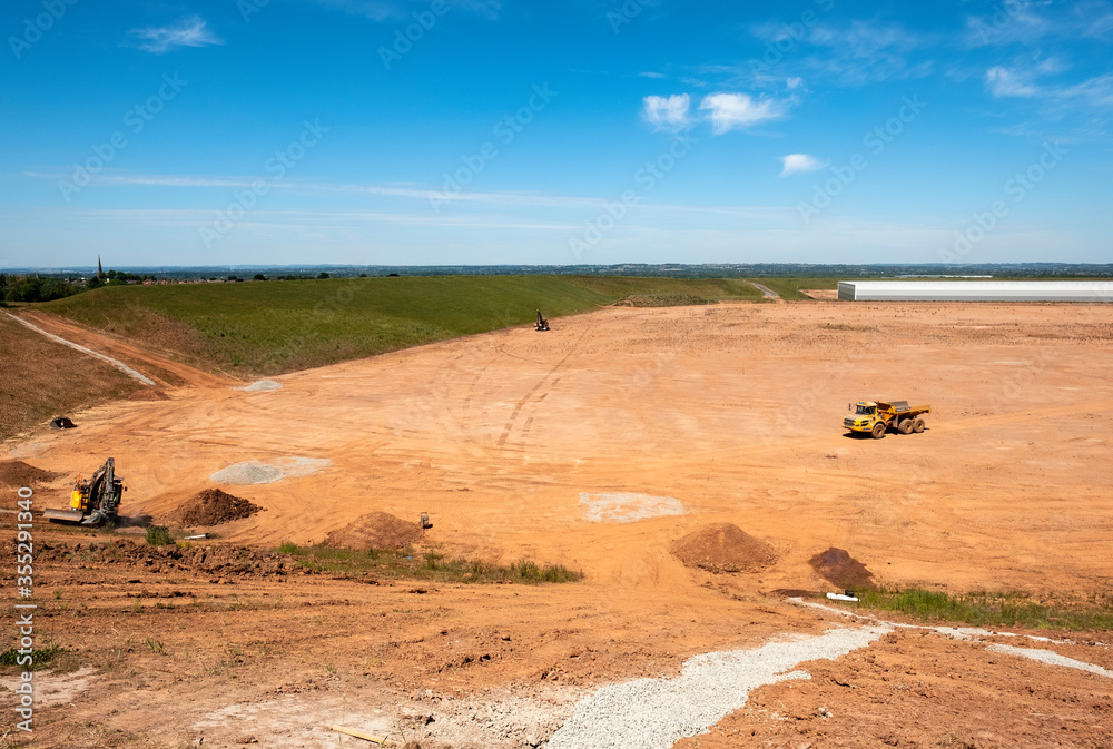 Cleared land for a new industrial development Cleared land for a new industrial development