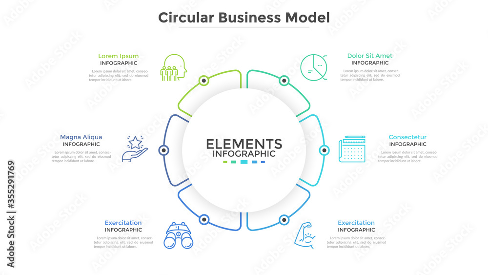Fototapeta premium Modern Infographic Vector Template
