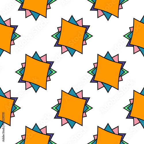 Seamless pattern colorful vector illustration on white isolated background