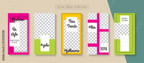 Mobile Stories Vector Collection.