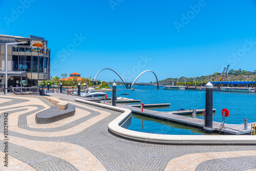 Elizabeth Quay Bridge in Perth, Australia photo