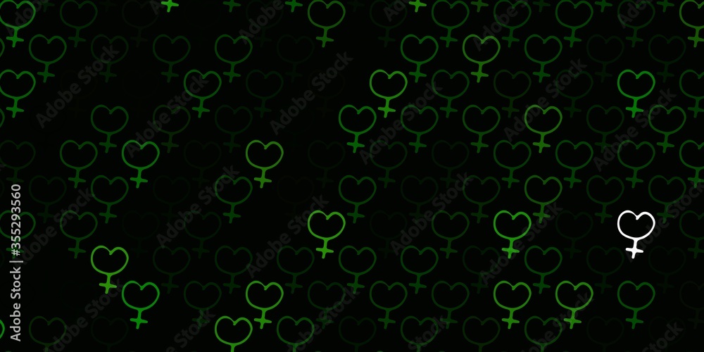 Light Green vector template with businesswoman signs. Light Green vector template with businesswoman signs.