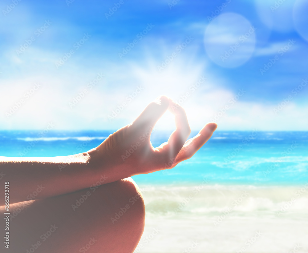 Yoga, meditation and healthy lifestyle. Sunset on the beach. Yoga, meditation and healthy lifestyle. Sunset on the beach.