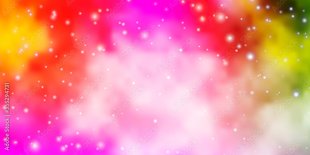 Light Pink, Green vector layout with bright stars. Colorful illustration in abstract style with gradient stars. Pattern for new year ad, booklets. Light Pink, Green vector layout with bright stars. Colorful illustration in abstract style with gradient stars. Pattern for new year ad, booklets.