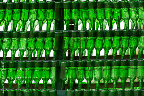 Lots of empty green bottles  textures 