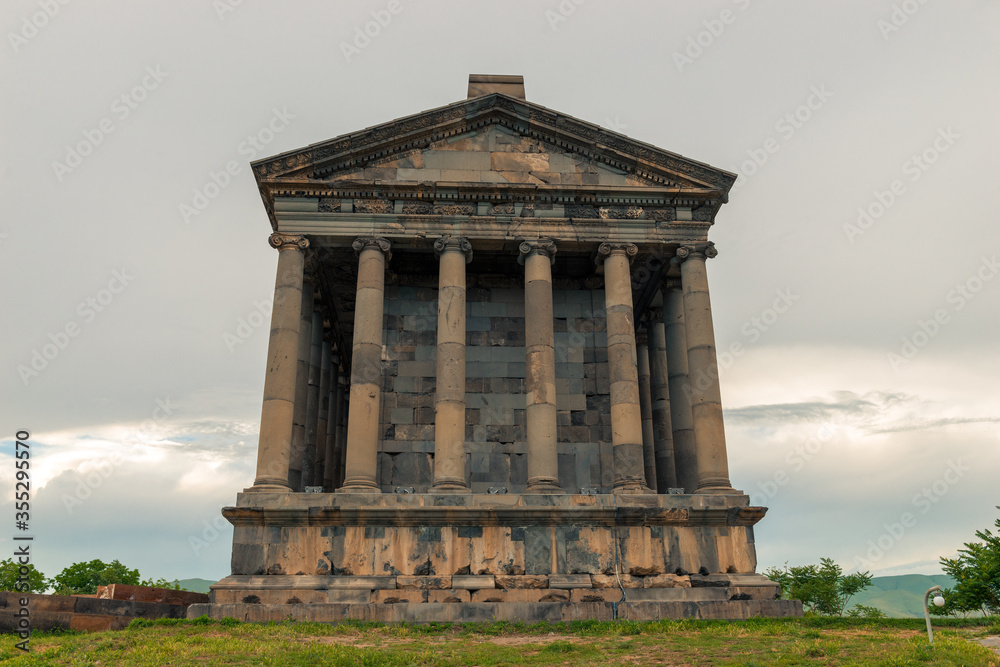 beautiful Garni temple in the mountains of Armenia, a landmark of the country beautiful Garni temple in the mountains of Armenia, a landmark of the country
