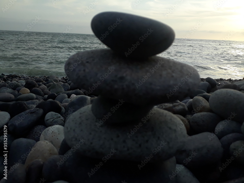 stones on the beach stones on the beach