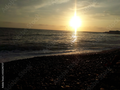 sunset over the sea