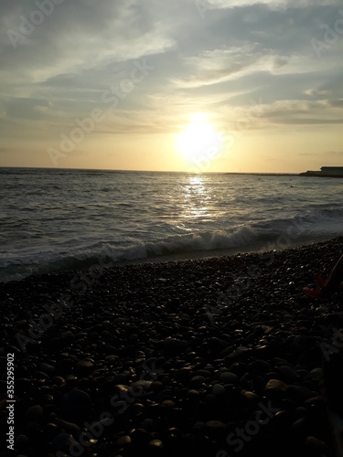 sunset over the sea