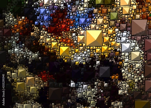 Abstract Colorful Geometrical Artwork,Abstract Graphical Art Background Texture,Modern Conceptual Art,Synthwave Aesthetic Poster Print,3D Rendering