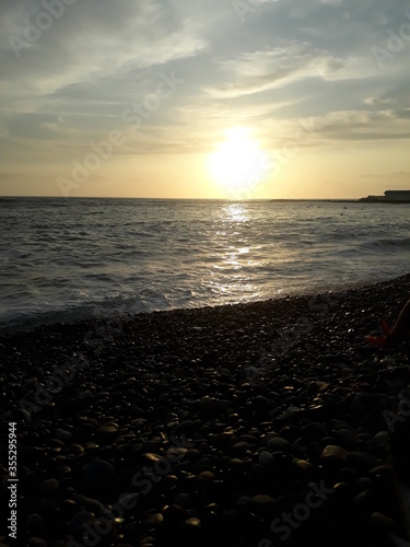 sunset on the beach