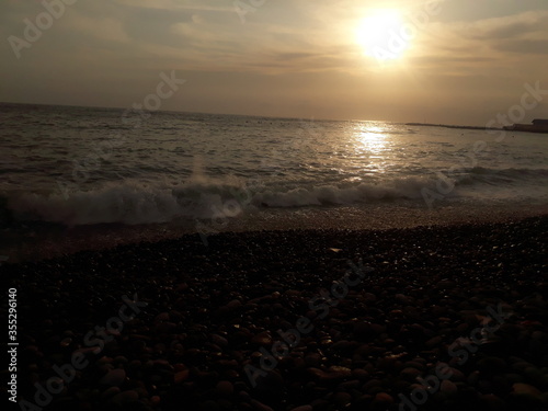 sunset on the beach