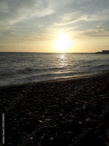 sunset on the beach