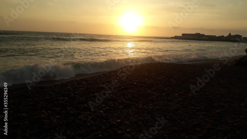 sunset on the beach