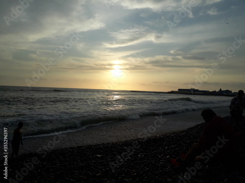 sunset at the beach