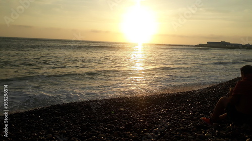 sunset on the beach