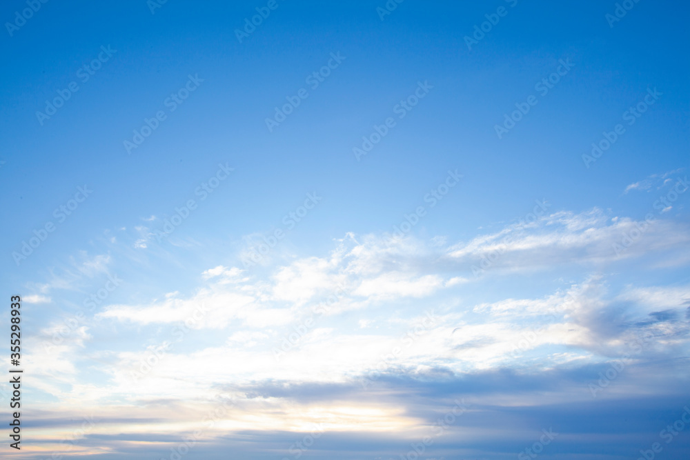 blue sky Background with cloud. Clearing day and Good weather