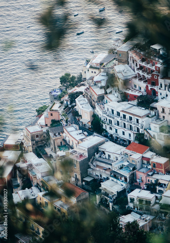 Positano views on the city from above 