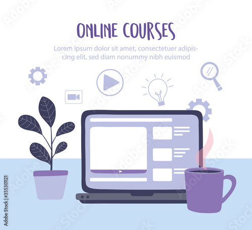 online training, laptop website content digital, courses knowledge development using internet