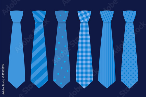 Photographie Necktie Collection in blue tones