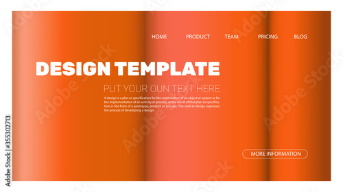 Colorful landing page. Fluid Gradient Futuristic abstract shapes composition Dynamic vector background pattern with minimal shapes. Trendy v Illustration for Wallpaper, Banner, website , Card, Book 