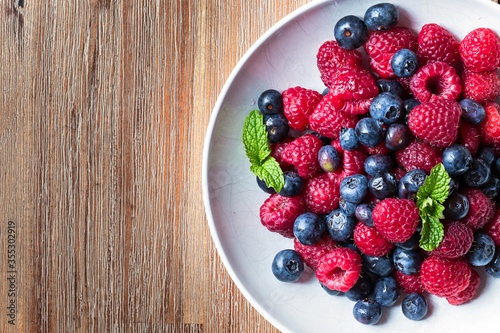 a mix of fresh berries on a plate